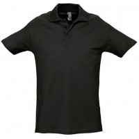 POLO PIQUÉ M/M 3 BOT SPRING PRETO 